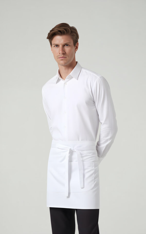 GREMBIULE CORTO UNISEX BIANCO