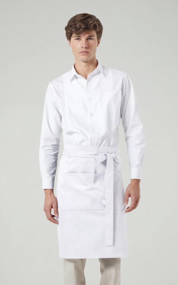 GREMBIULE MEDIO UNISEX BIANCO
