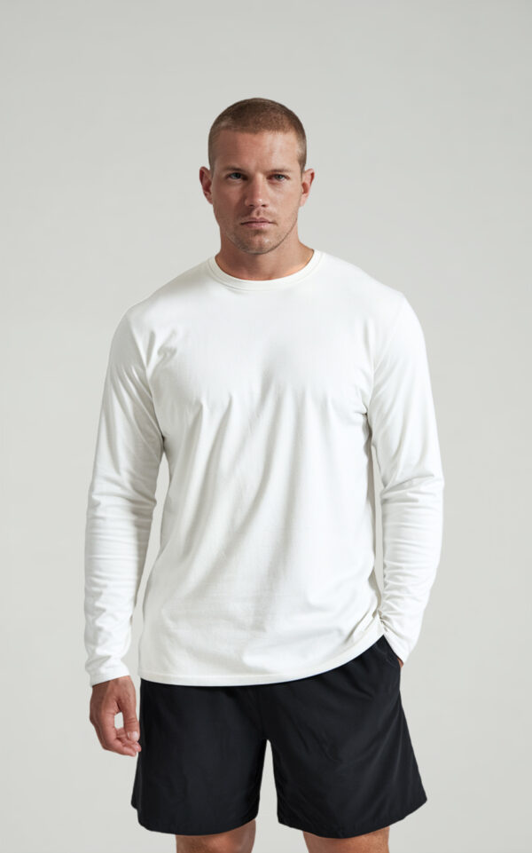 MAGLIA MANICA LUNGA UOMO BIANCO