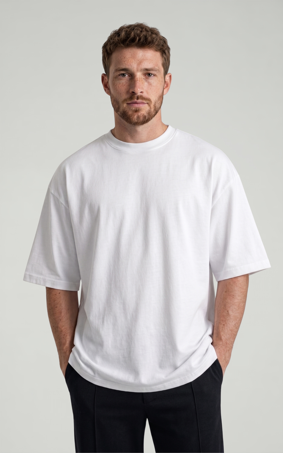 T-SHIRT BOXY UNISEX BIANCO