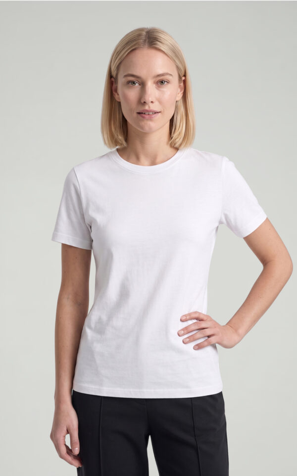 T-SHIRT DONNA GIROCOLLO BIANCO